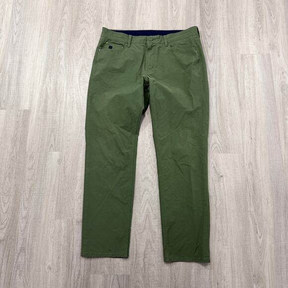 Vineyard Vines Performance On-The-Go 5-Pocket Pants Men's 34x30 Green Chino - Picture 1 of 10